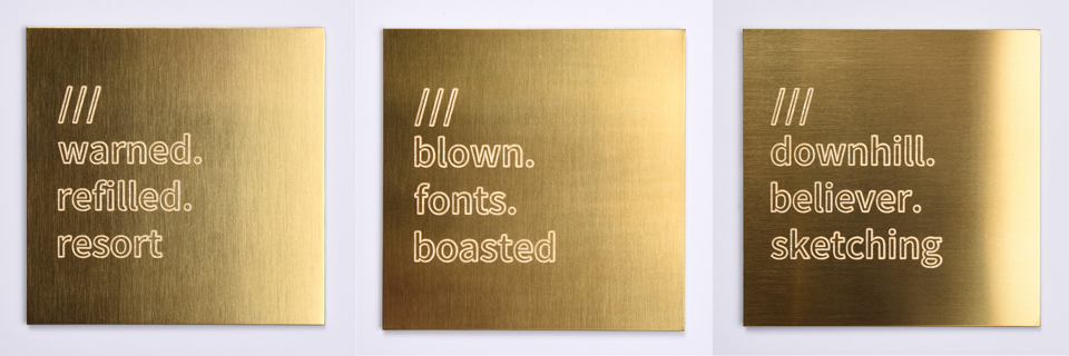 what3words solid brass engraved house signs