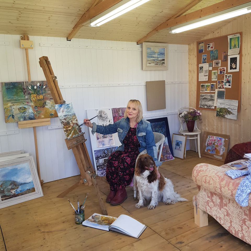Judi Glover in her studio