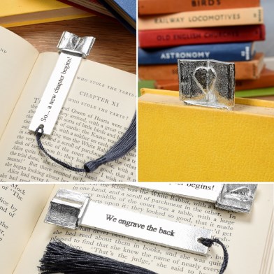 So A New Chapter Begins Pewter Metal Bookmark. Can be engraved | Image 1
