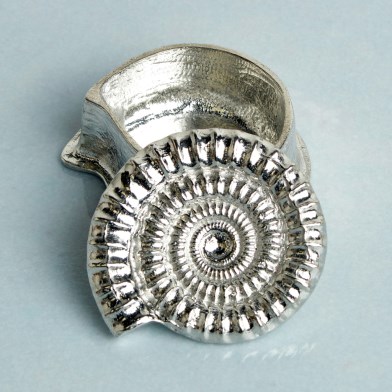 Pewter Ammonite Fossil Trinket Box, Geology Gifts UK Made | Image 1