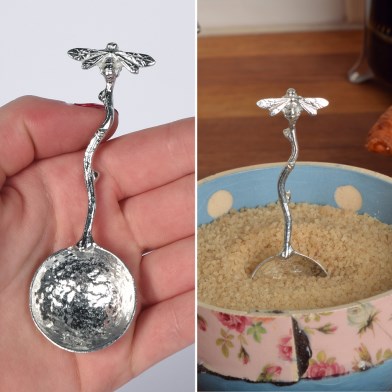 Bee Sugar Spoon, Pewter Spoons UK Handmade Gifts | Image 1