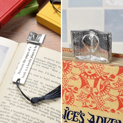 Between The Pages of a Book Lovers English Pewter Bookmark Gifts, UK Handmade | Image 1