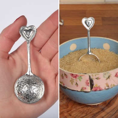 Heart Spoon English Pewter Spoons UK Handmade Gifts | Image 1