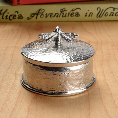 Personalised Bee Pewter Trinket Box | Engraved Gifts For Bee Lovers | Image 1