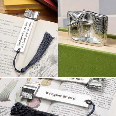 Holiday Gifts Sand between my toes Personalised Pewter Bookmark. Can be engraved | Image 1