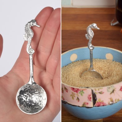 Seahorse Sugar Spoon | Pewter Spoons UK Handmade | Image 1