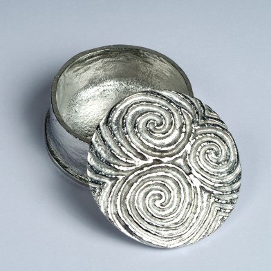 Spiral Of Life Pewter Trinket Box Triskelion Gifts UK Handmade | Image 1