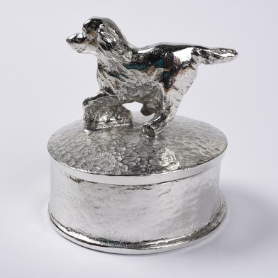 Spaniel Personalised Pewter Trinket Box Gifts. Can be engraved | Image 1