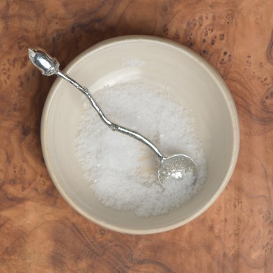 Acorn Tiny Salt or Spice Pewter Spoon UK Handmade | Image 1