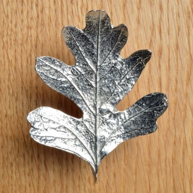 Pewter Hawthorn Leaf Furniture Handles Cabinet Knobs Drawer Pulls UK Made | Image 1