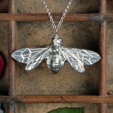 Bee Necklace (Large) English Pewter Bee Jewellery Gifts | Image 1