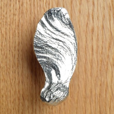 Solid Pewter Maple Key Seed Drawer Pull Cabinet Handles Door Pulls UK Made | Image 1