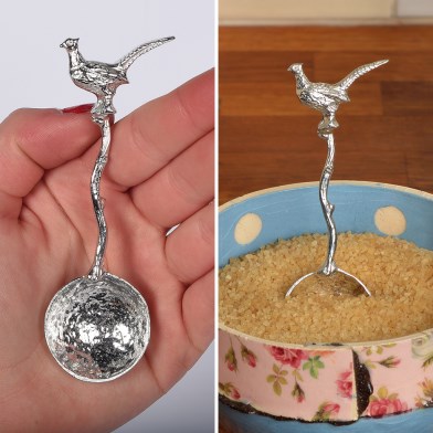 Pheasant Spoon English Pewter Spoons, UK Handmade Gifts | Image 1