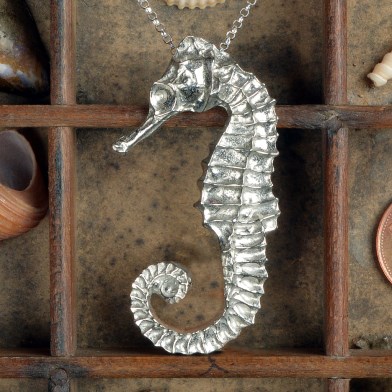 Seahorse Necklace, Pewter & Silver Seaside Jewellery Gifts | Image 1