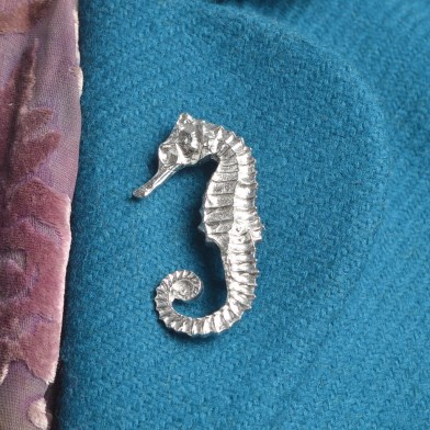 Seahorse Pewter Brooch UK Handmade Seahorse Gifts | Image 1