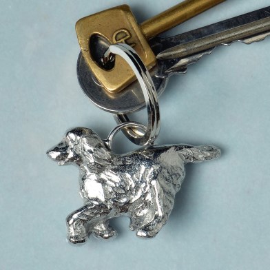 Spaniel Pewter Key Ring, Gifts For Dog Lovers, UK Made | Image 1