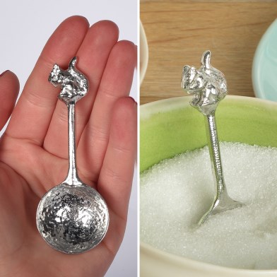 Squirrel Small Spoon | Pewter Spoons UK Handmade | Image 1
