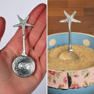 Starfish English Pewter Spoons UK Handmade Seaside Gifts | Image 1