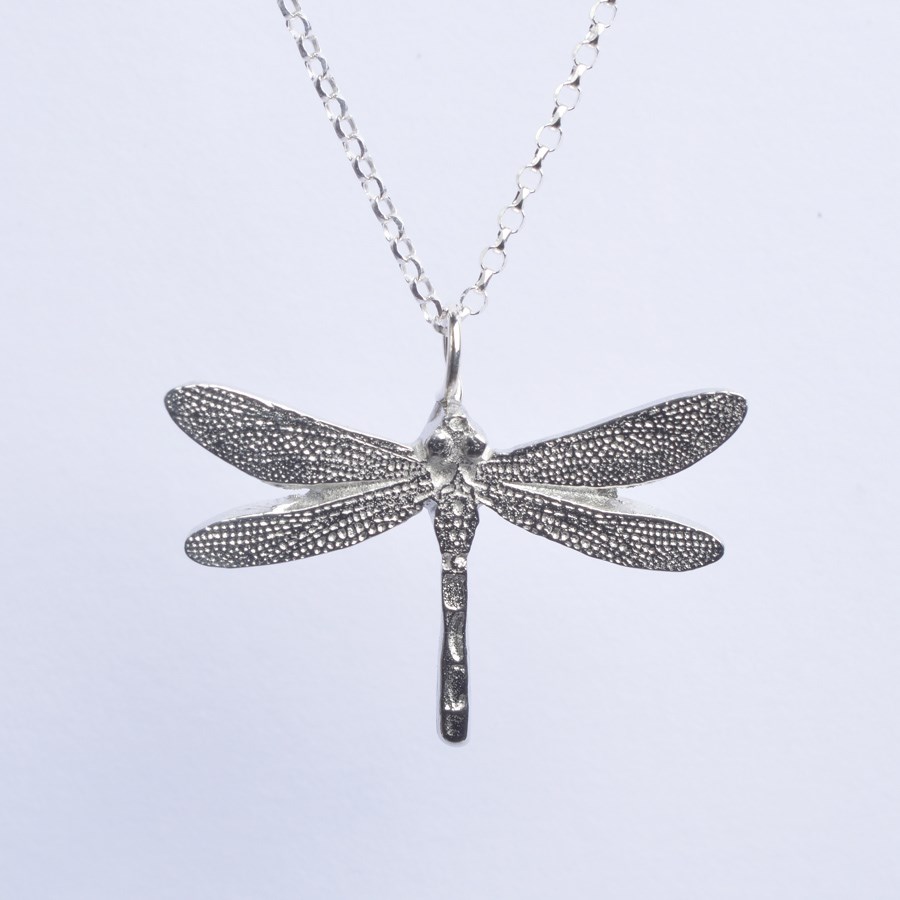 English Pewter Dragonfly Necklace UK Jewellery Gifts For Her