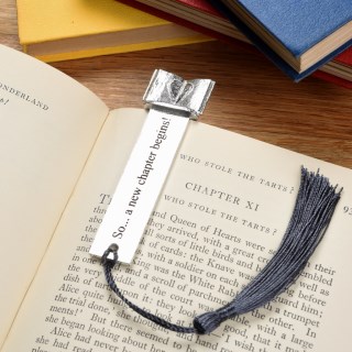 So A New Chapter Begins Pewter Metal Bookmark. Can be engraved | Image 2
