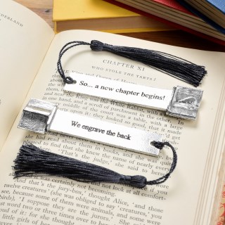 So A New Chapter Begins Pewter Metal Bookmark. Can be engraved | Image 4