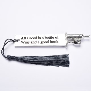 Wine & Book Lovers Pewter Metal Bookmark. Can be engraved | Image 7
