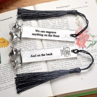 Personalised Pewter Birds Bookmark Gifts We Engrave Front and Back, You Choose The Words | Image 2