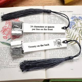 Personalised Blank Bookmark, Pewter Gifts For Book Lovers. We Engrave Front And Back To Your Design | Image 3