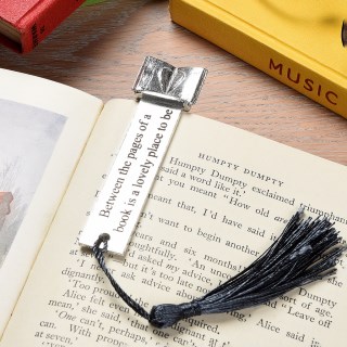 Between The Pages of a Book Lovers English Pewter Bookmark Gifts, UK Handmade | Image 3
