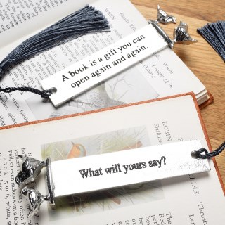 Wren Robin Pewter Personalised Bookmark | Bird Gifts. Can Be Engraved UK Made | Image 2