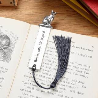 Cat Lovers Bookmark. Books, cats, life is good. Can be engraved | Image 2