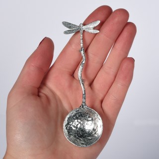 Dragonfly Pewter Sugar Spoon, UK Handmade Dragonfly Gifts | Image 3