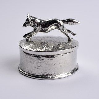 Personalised Silver Fox Pewter Trinket Box | Engraved Fox Gifts | Image 4