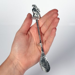 Hare Spoon Long Jam Pewter Spoon with a hook for jars | Image 5