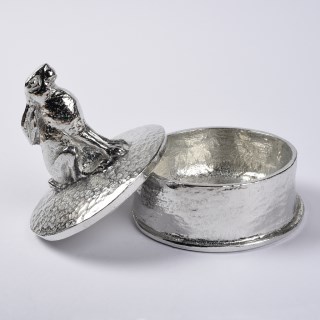 Moon Staring Hare Pewter Metal Trinket Box. Can be Engraved | Image 5