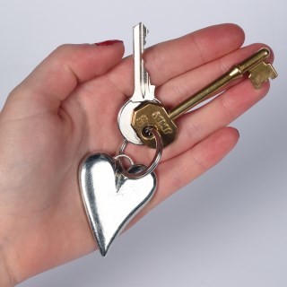 Pewter Heart Keyring UK handmade Heart Gifts UK Made | Image 2