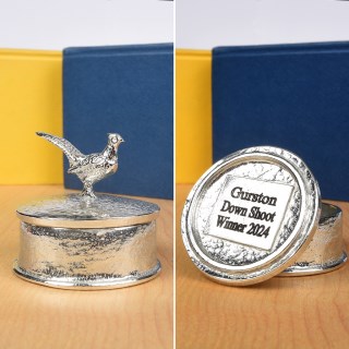 Personalised Pheasant Pewter Trinket Box | Engraved Pheasant Gifts | Image 2