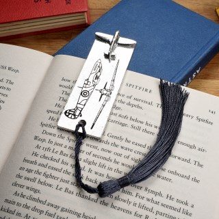 Spitfire Aeroplane Pewter Personalised Bookmark Gifts. Can Be Engraved UK Made | Image 2