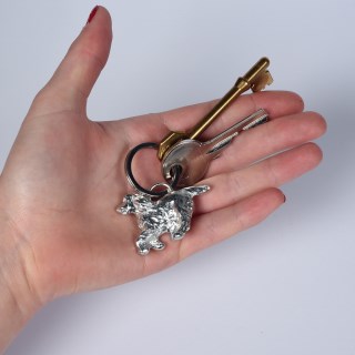 Springer Spaniel Dog Pewter Key Ring | Image 2