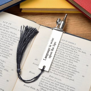 Gifts For Readers, Language Lovers Personalised Pewter Bookmark. We Can Engrave the Back | Image 2