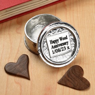 Personalised Tin 10th Anniversary Pewter Trinket Box Gift | Image 10