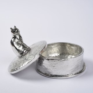 Pewter Cat Trinket Box | Personalised Engraved Cat Lover Gifts | Image 3