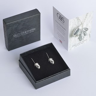 Acorn Drop Earrings, English Pewter Acorn Jewellery Gifts | Image 4