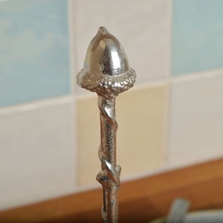 Acorn Pewter Spoon Long Jam Spoon with a hook for jars | Image 2