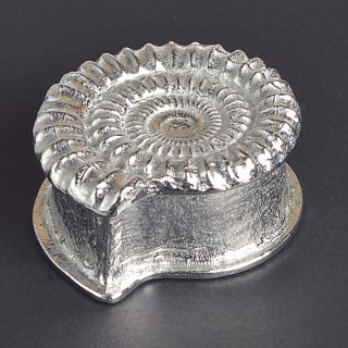 Pewter Ammonite Fossil Trinket Box, Geology Gifts UK Made | Image 2