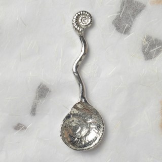 Ammonite Fossil Spoon, English Pewter Spoons UK Handmade | Image 3