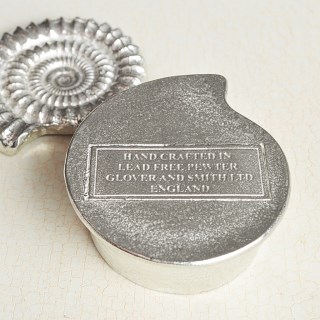 Pewter Ammonite Fossil Trinket Box, Geology Gifts UK Made | Image 6