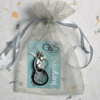 English Pewter Cat Keyring, Gifts For Cat Lovers | Image 6