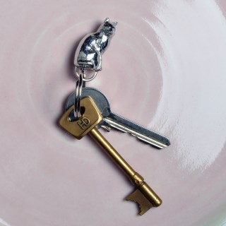 English Pewter Cat Keyring, Gifts For Cat Lovers | Image 5