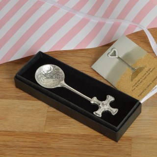 St Cuthberts Cross Christening Spoon | Pewter Spoons Made in Britain | Image 6